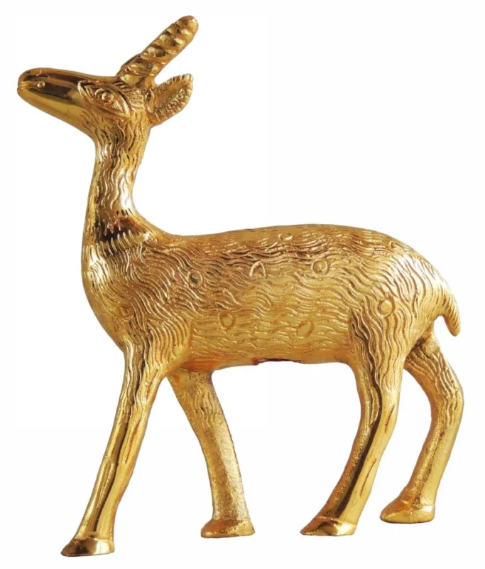 Aluminium Deer Showpiece, 8 inch, 480 g – for Table Décor