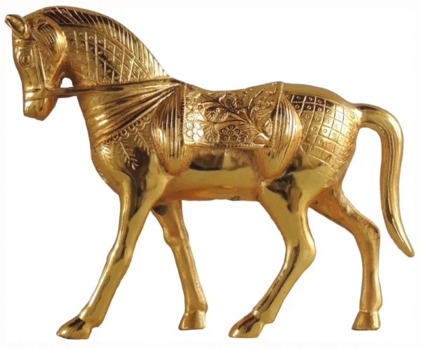 Aluminium Horse Showpiece, 10.2 inch, 2.2 kg, Vedikcraft Moradabad