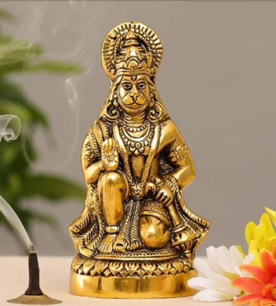 Hanuman Ji Idol in Aluminium, 6.2 inch, Vedikcraft Moradabad