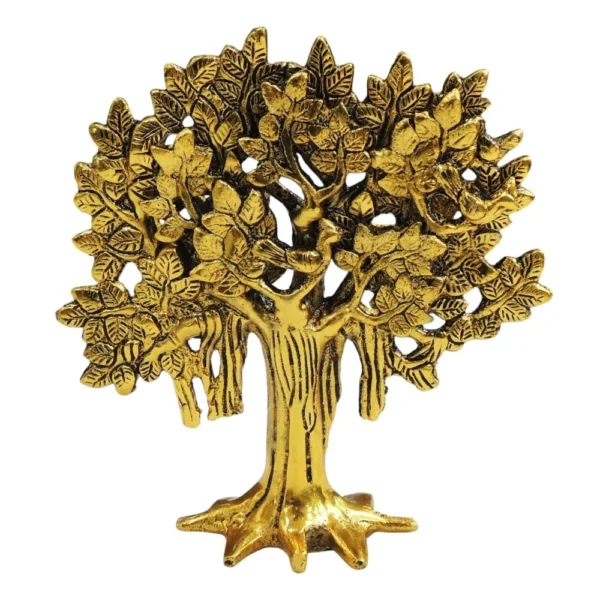 Aluminium Kalpavriksha Tree Showpiece, 8 inch, Vedikcraft Moradabad
