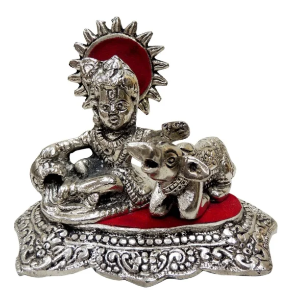 Laddu Gopal Idol in Aluminium (Krishan), 4 inch, Vedikcraft Moradabad
