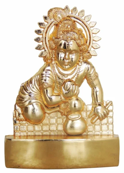 Laddu Gopal Idol in Aluminium, 4 inch, Vedikcraft Moradabad