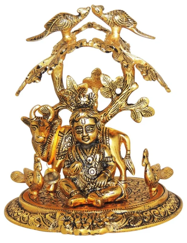Laddu Gopal Idol in Aluminium, 8.3 inch