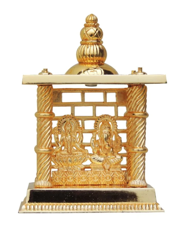 Laxmi Ganesh Murti Pair in Aluminium (Darbar), 5.5 inch – for Home Mandir