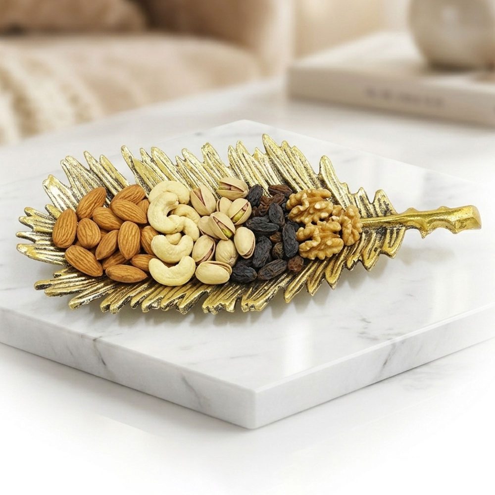 Aluminium Serving Leaf Platter (Box), Vedikcraft Moradabad