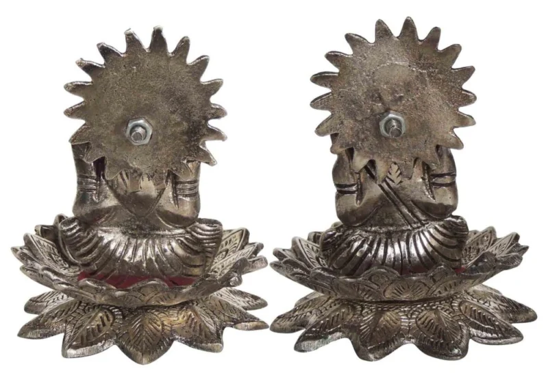 Laxmi Ganesh Murti Pair in Aluminium