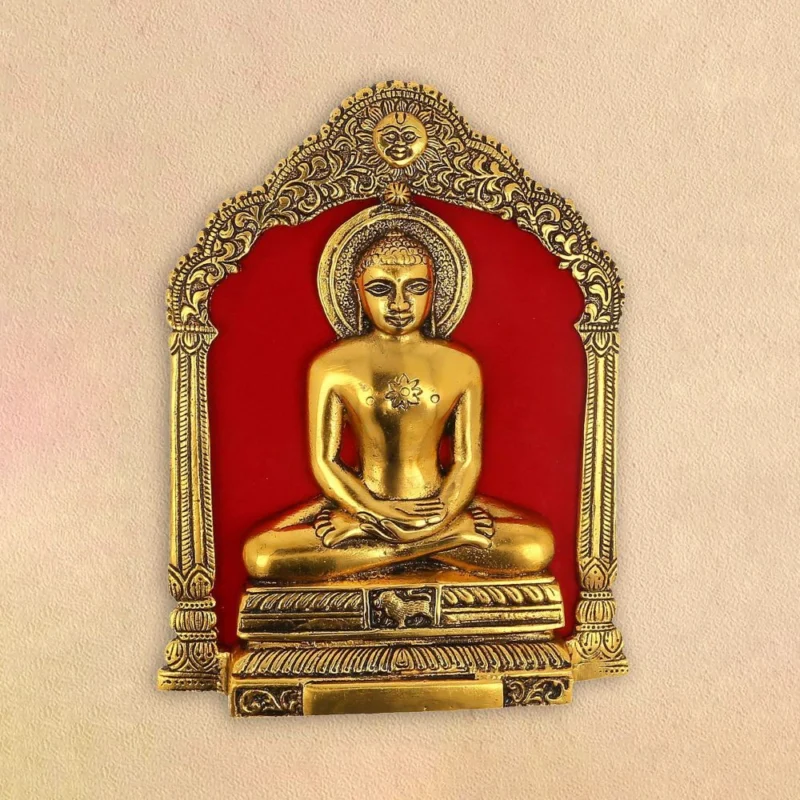 Deity Idol in Aluminium (Mahaveer), 8.7 inch – for Pooja Room