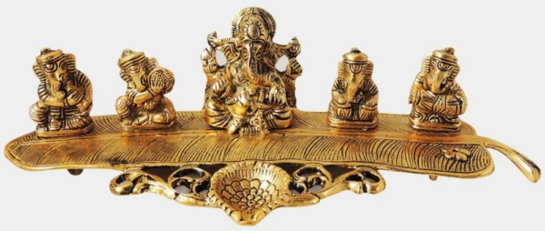 Ganesh Ji Idol in Aluminium (Musical), 3.1 inch, Vedikcraft Moradabad