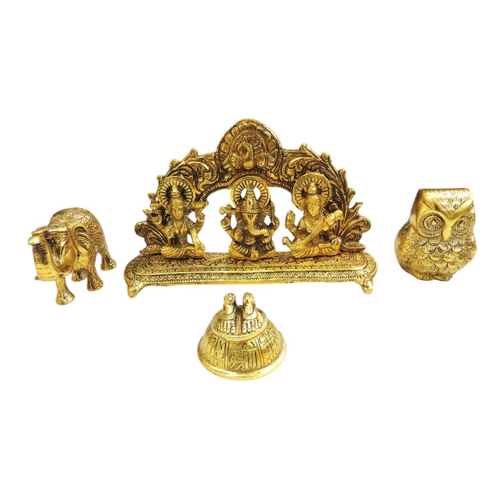 Laxmi Ganesh Murti Pair in Aluminium (Diwali), Vedikcraft Moradabad