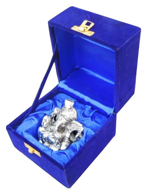 Ganesh Ji Idol in Aluminium (Pagadi), 3.5 inch