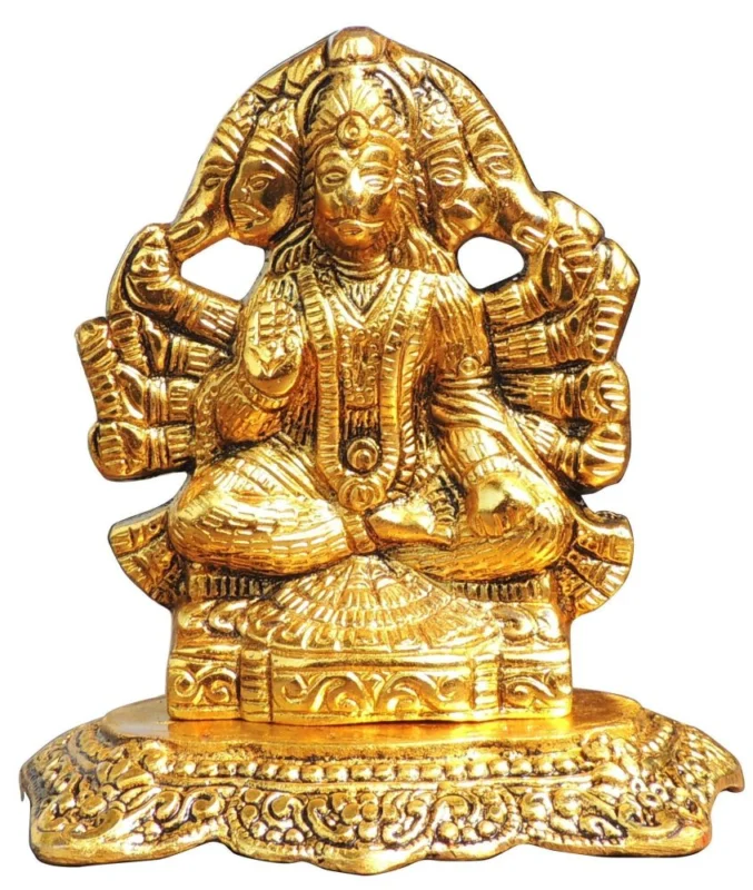 Hanuman Ji Idol in Aluminium (Panchmukhi), 5.8 inch