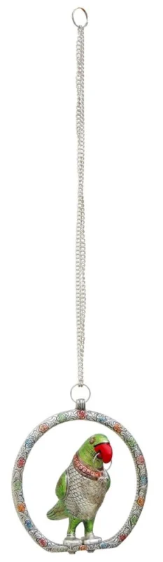 Aluminium Wall Hanging Decorative (Parrot Ring Big), 10 inch