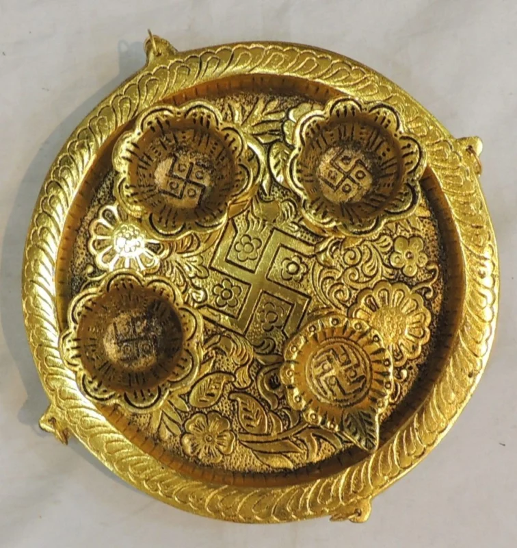 Aluminium Pooja Thali, 5.5 inch, 240 g