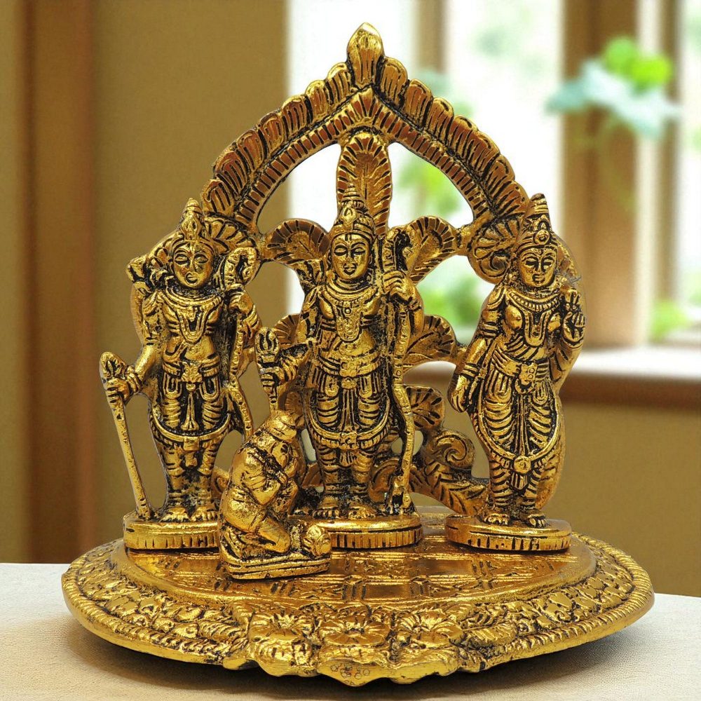 Ram Darbar Idol in Aluminium, 6.5 inch, Vedikcraft Moradabad