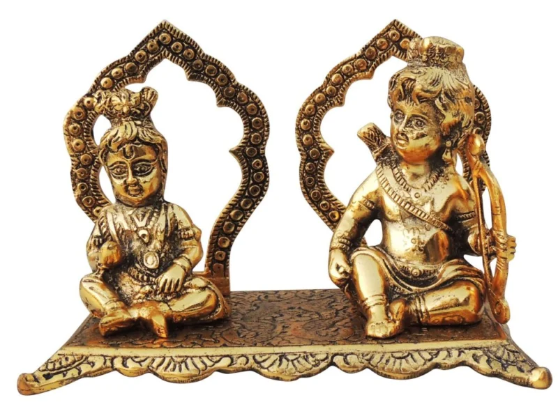 Ram Darbar Idol in Aluminium (Shyam), 6 inch