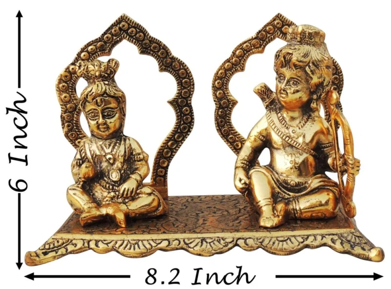 Ram Darbar Idol in Aluminium (Shyam), 6 inch – for Home Mandir