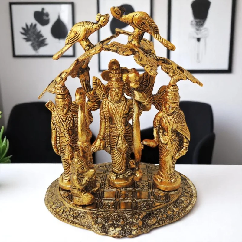 Ram Darbar Idol in Aluminium (Ramdarbar Velvet Box)