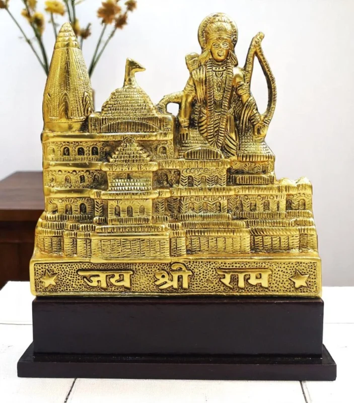 Aluminium Mandir for Home (Pooja Temple) (Ramji Ayodhya), 10 inch