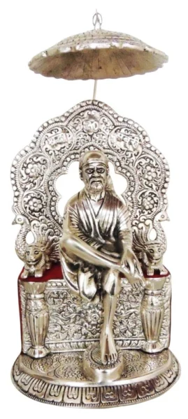Sai Baba Idol in Aluminium, 13 inch, Vedikcraft Moradabad