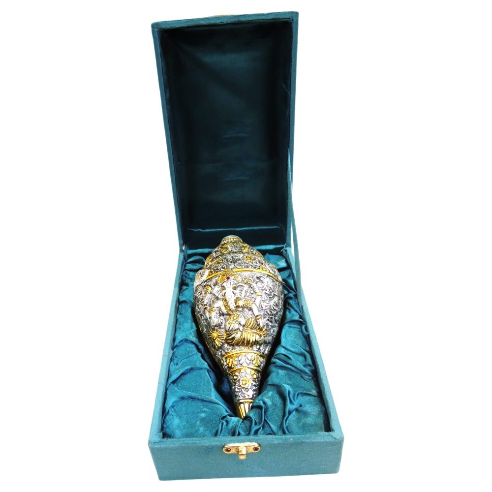Aluminium Shankh for Pooja (Shank Ganesh), Vedikcraft Moradabad