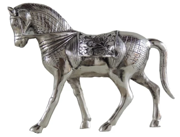 Aluminium Horse Showpiece, 10.2 inch, 2.24 kg, Vedikcraft Moradabad