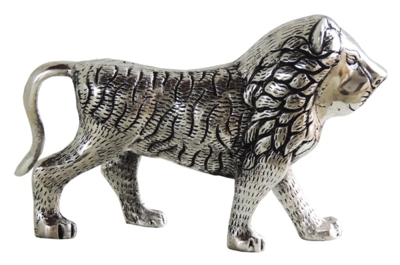 Aluminium Lion Showpiece, 5.6 inch, design AS214-S