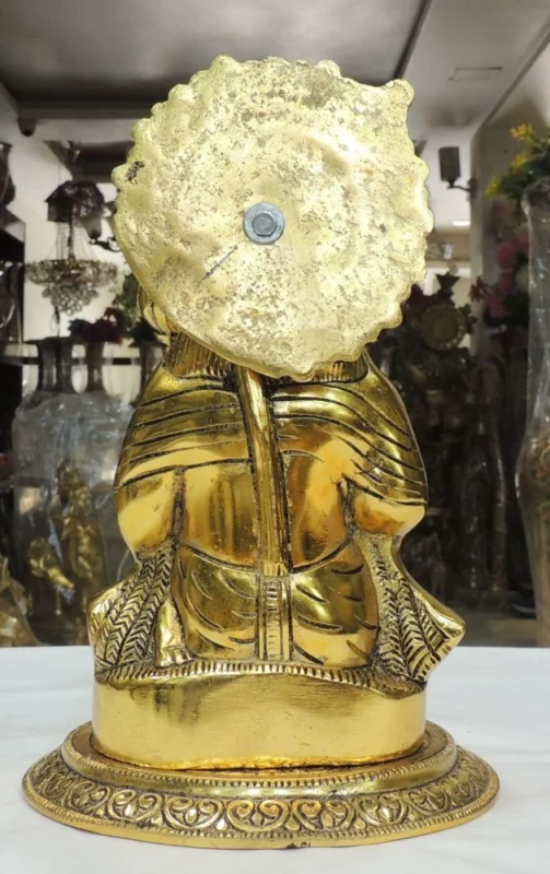 Hanuman Ji Idol in Aluminium, Seated, 10.5 inch