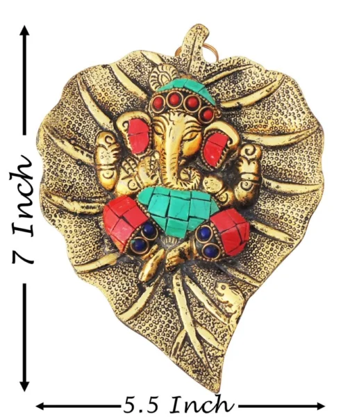 Ganesh Ji Idol in Aluminium (Patta), 7 inch, Vedikcraft Moradabad