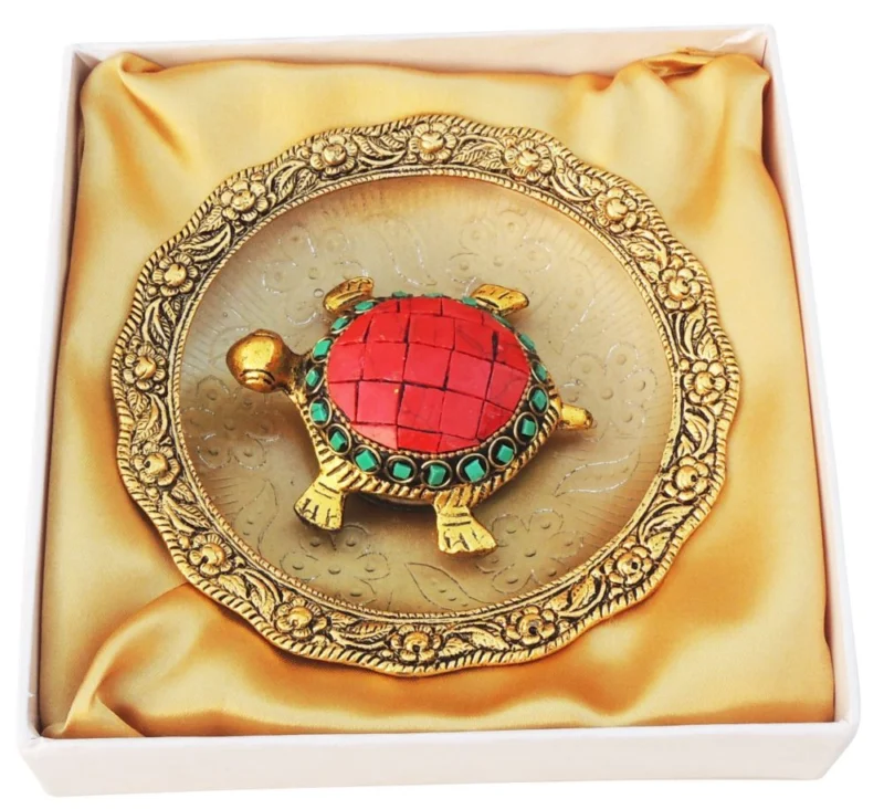 Aluminium Tortoise (Kachua) Showpiece, 1 inch, 220 g