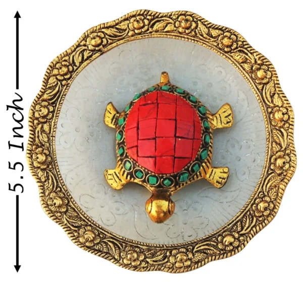 Aluminium Tortoise (Kachua) Showpiece, 1 inch, 220 g, Vedikcraft Moradabad