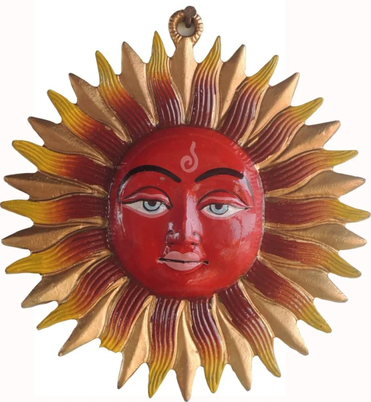 Aluminium Wall Hanging Sun, 7.2 inch