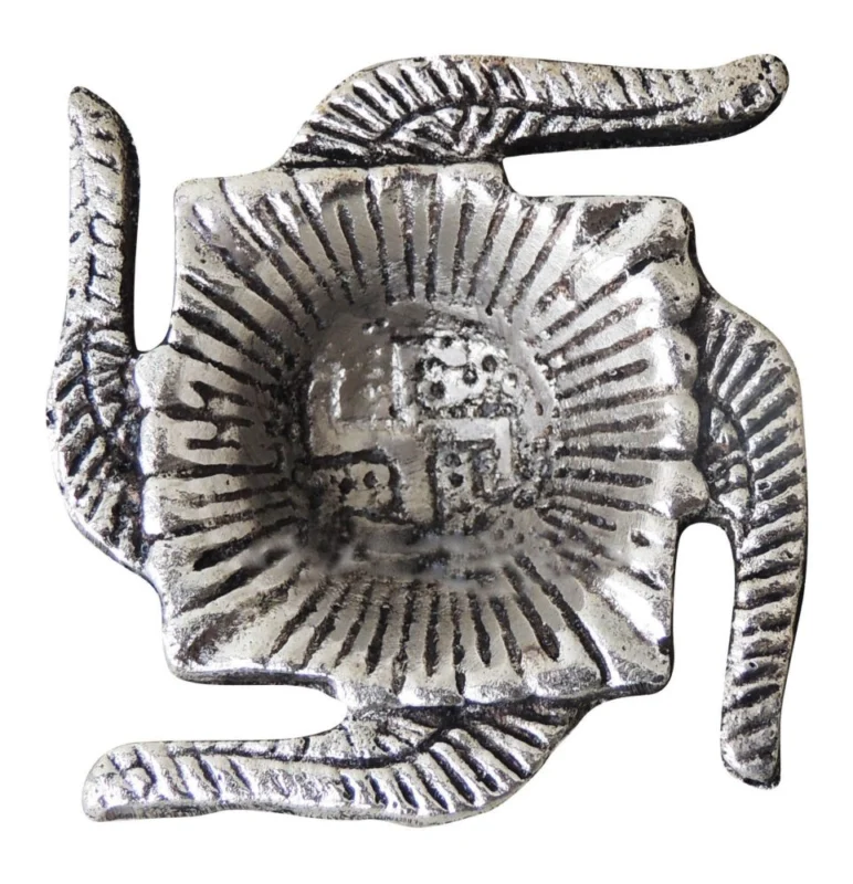 Aluminium Swastik Diya (Deepak), 0.5 inch