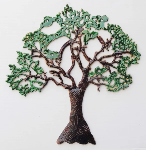 Aluminium Wall Hanging Tree, 20 inch, Vedikcraft Moradabad