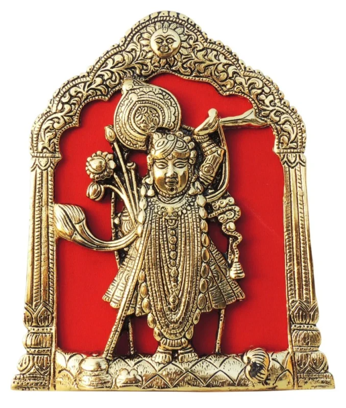 Deity Idol in Aluminium, Wall Hanging (Shreenath), 8 inch