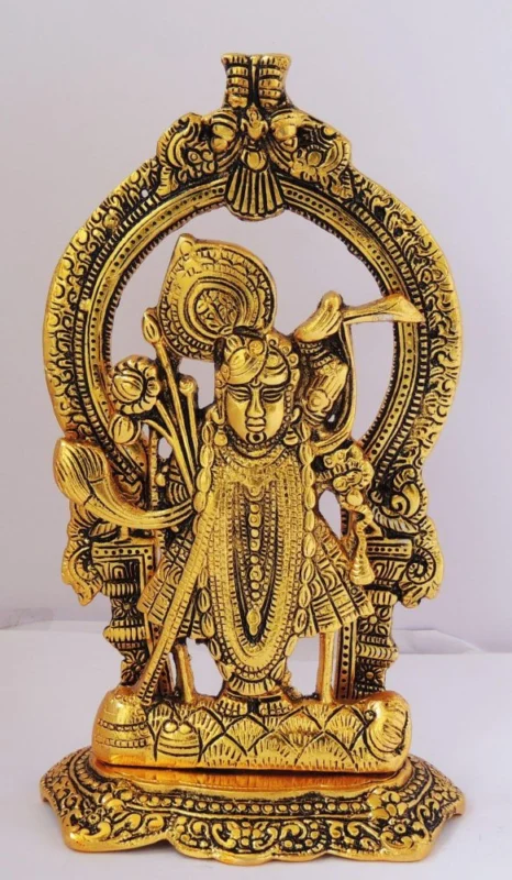 Deity Idol in Aluminium (Shreenath), 9.2 inch – for Pooja Room