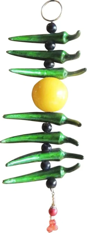 Aluminium Wall Hanging Decorative (Nimbu Mirchi Latkan), 3 inch