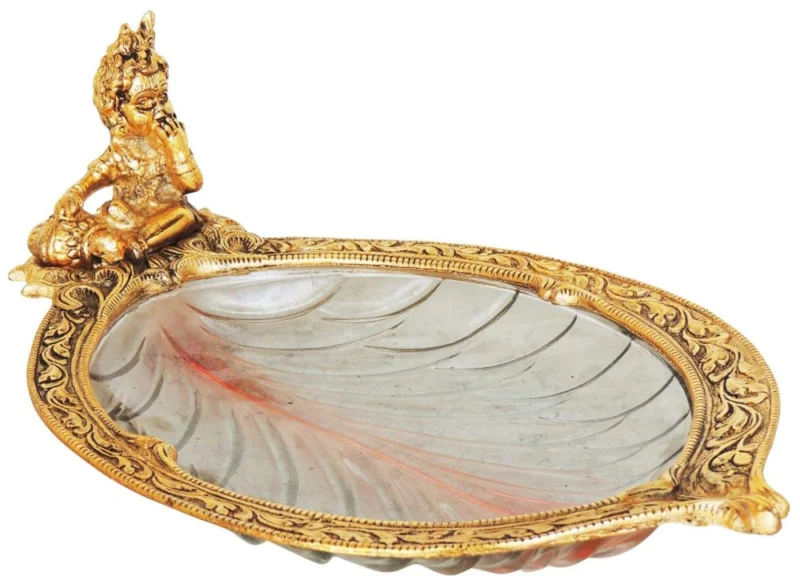Aluminium Serving Plate (Laddu Gopal), 11 inch