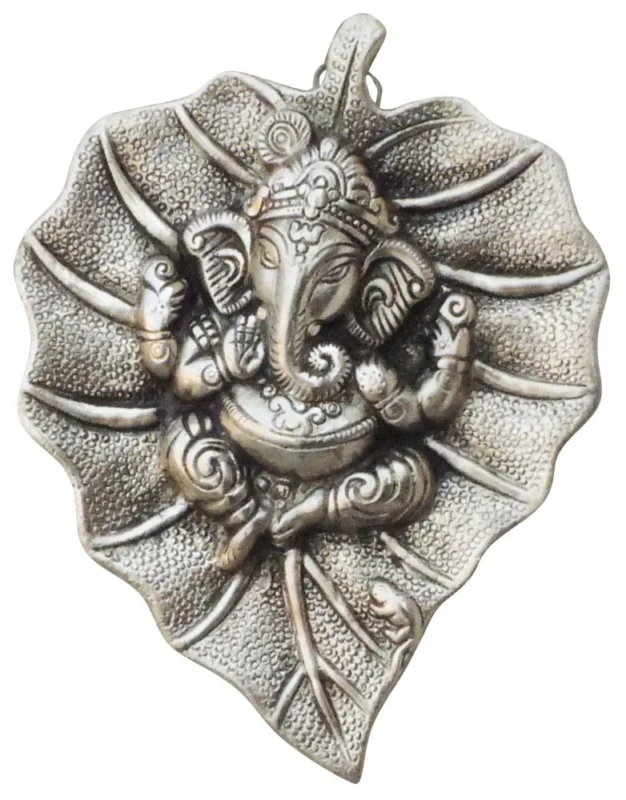 Aluminium Wall Hanging Ganesh (Patta Big), 6.5 inch