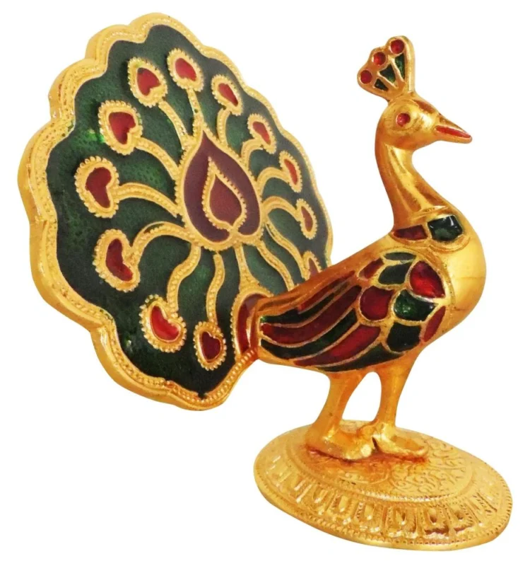 Aluminium Peacock Showpiece, 5 inch