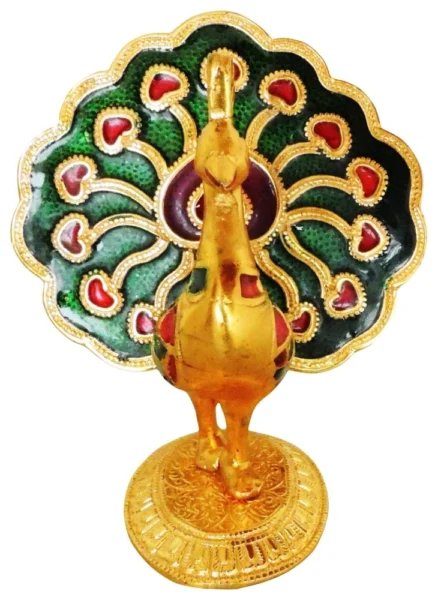 Aluminium Peacock Showpiece, 5 inch, Vedikcraft Moradabad