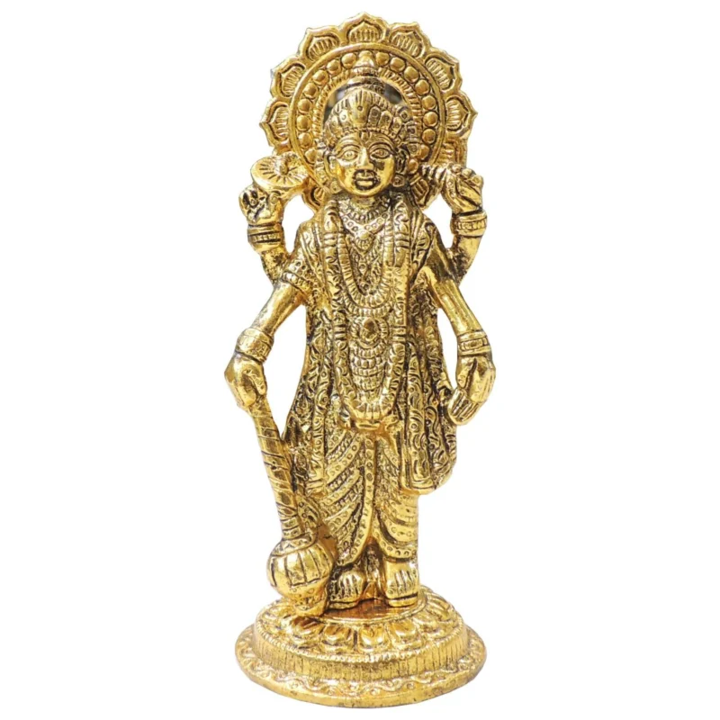 Vishnu Ji Idol in Aluminium, 7.5 inch – for Home Mandir