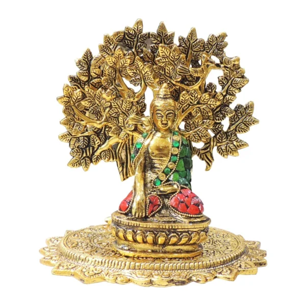 Buddha Idol in Aluminium, 8.5 inch, 1.05 kg, Vedikcraft Moradabad