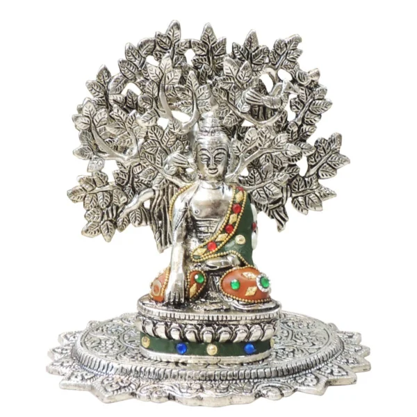 Buddha Idol in Aluminium, 8.5 inch, 1.04 kg, Vedikcraft Moradabad