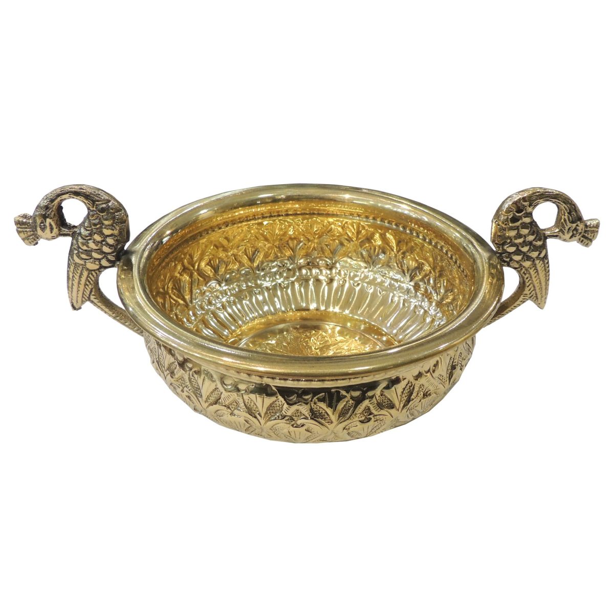 Brass Urli Bowl for Floating Flowers, 9.2 inch, brass, Vedikcraft Moradabad