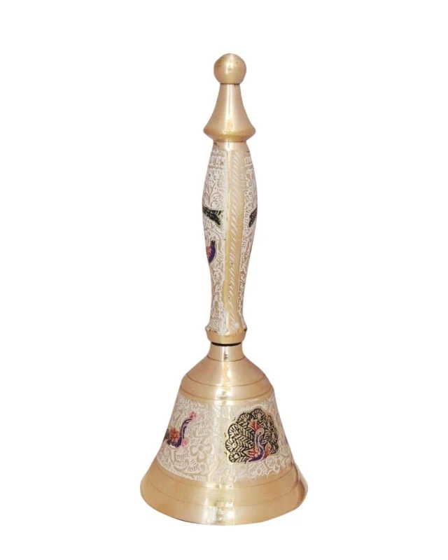 Brass Hand Bell (Ghanti), 7.4 inch (No. 3)