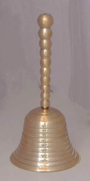 Brass Pooja Bell (Ghanti) (Large), 5.5 inch, brass, Vedikcraft Moradabad