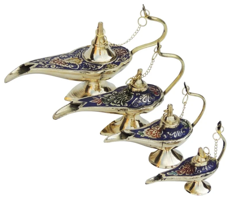Brass Aladdin chirag, 3.5 inch – Antique Décor