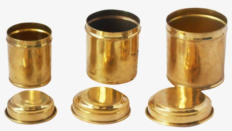 Brass Miniature Box 3 PCs Set, 3 inch