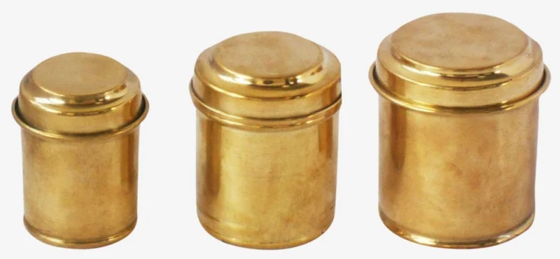 Brass Miniature Box 3 PCs Set, 3 inch