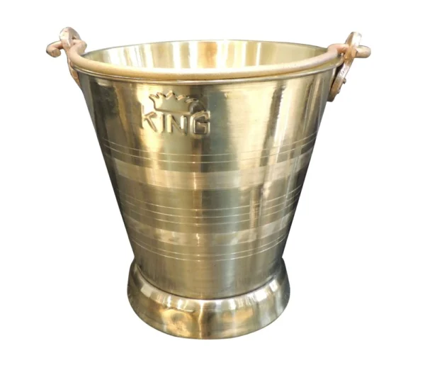 Brass Water Bottle (Bucket), 12 inch, brass, Vedikcraft Moradabad